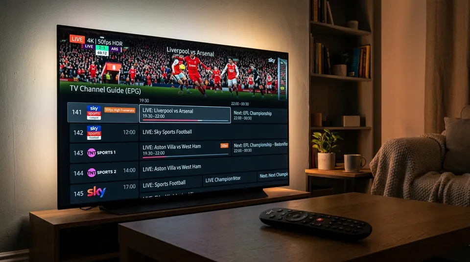 Live Premier League Football on IPTV UK: Native 50fps high-bitrate broadcast without Saturday 3pm blackout restrictions
